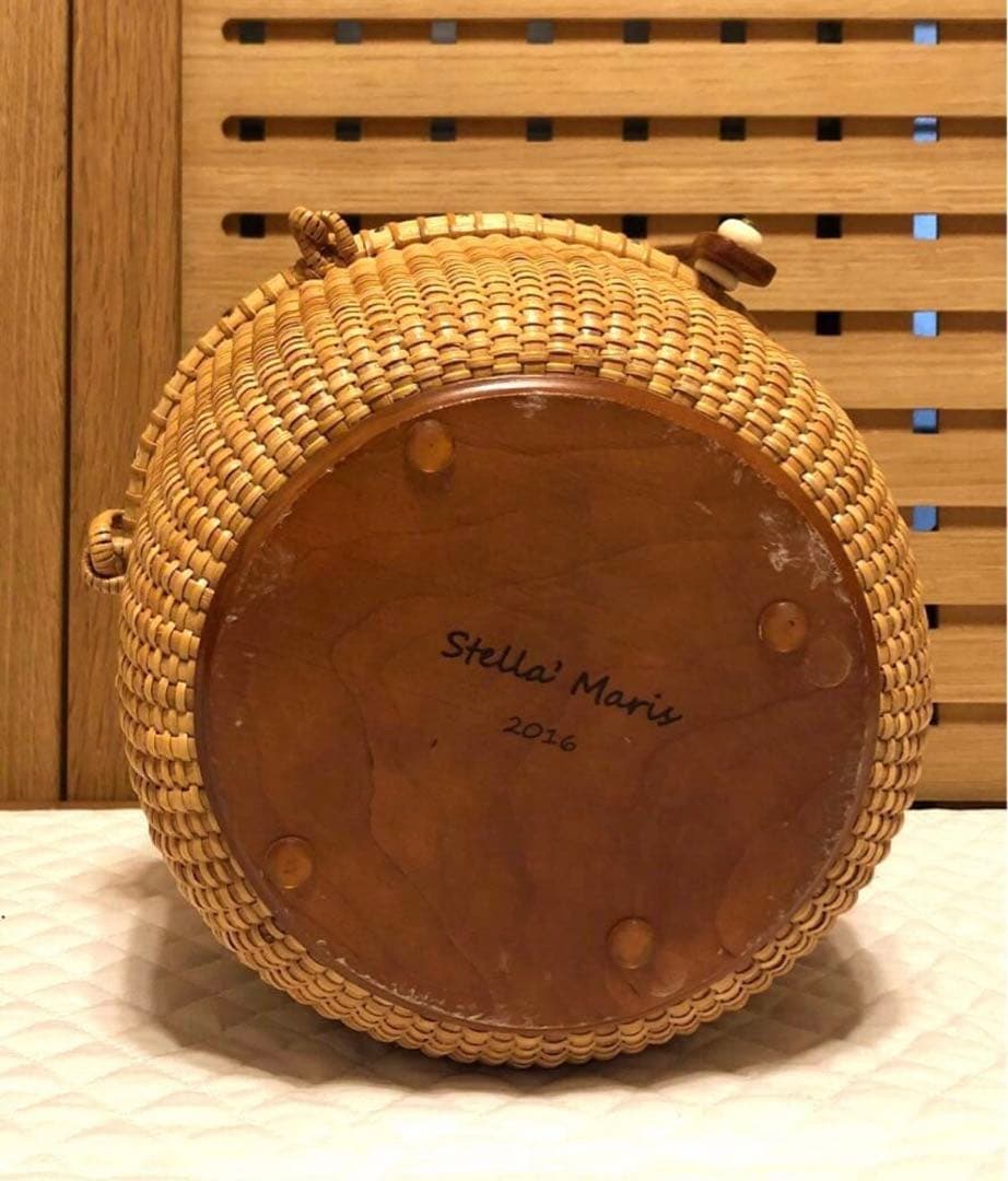 ⭐️ナンタケットバスケット⭐️蓋付きバスケット⭐️フリンジ付き⭐️