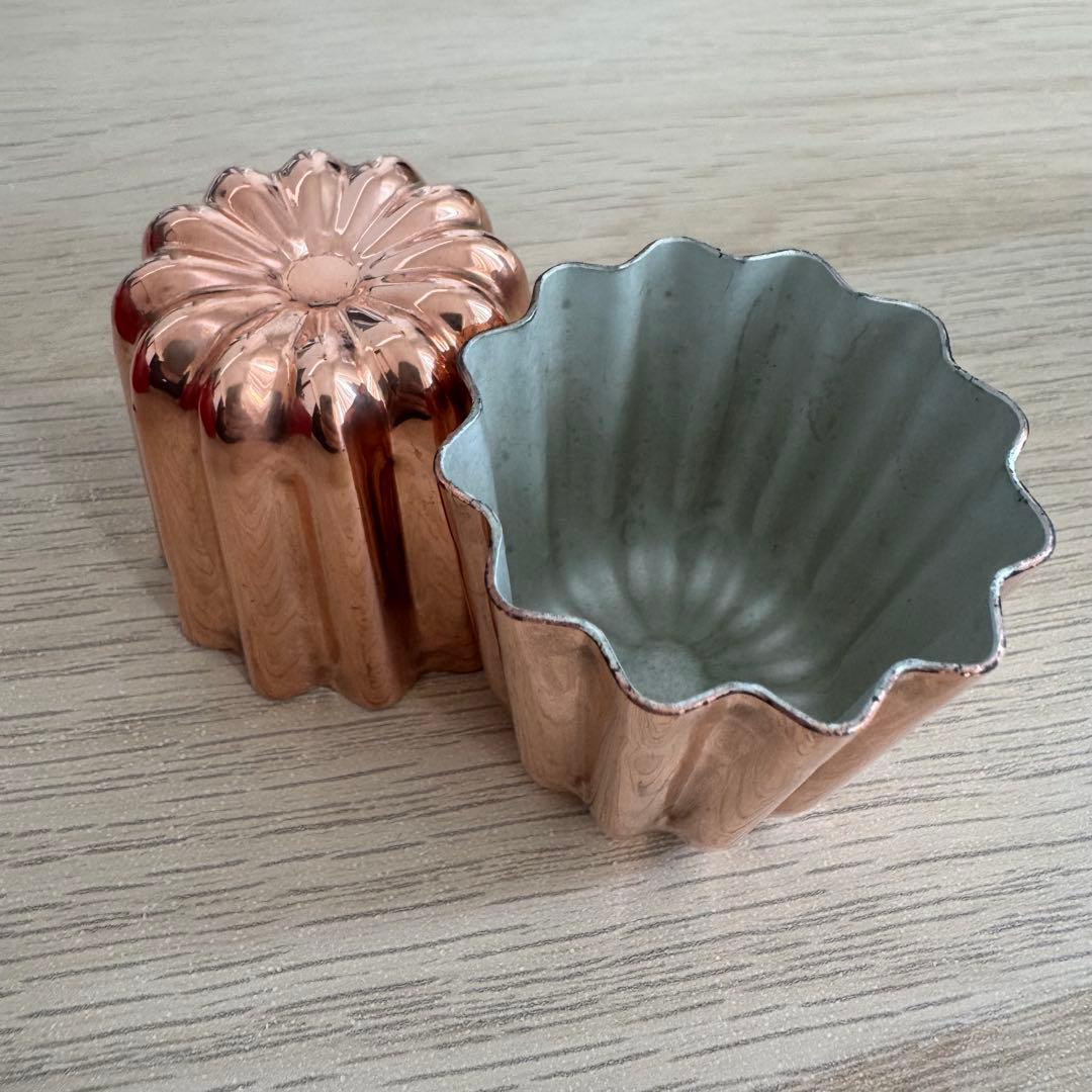 カヌレ発祥 バイヤルドラン 銅製カヌレ型 6個入