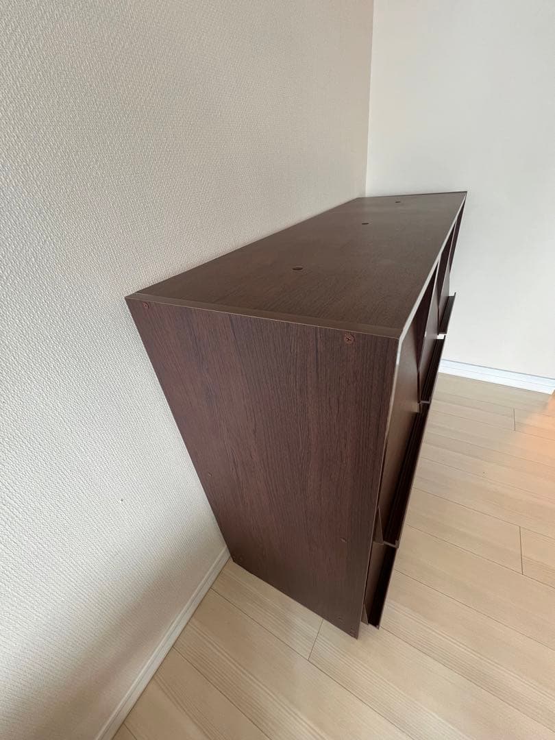 本棚 システムストッカー ディスプレイ フラップキャビネット ダークブラウン