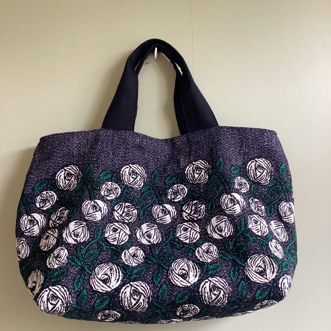 ミナペルホネン最新rosy navyトートバッグ ハンドメイド