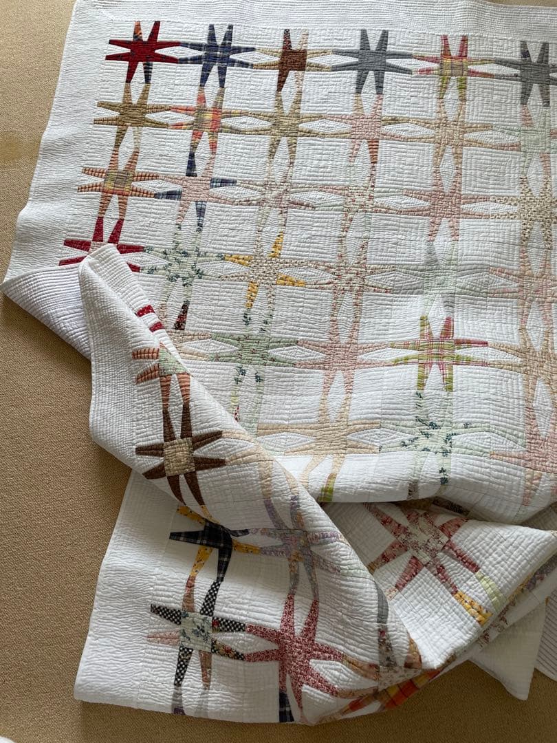 ハンドメイド パッチワーク 大判 /ベッドカバー /マルチカバー/コタツカバー