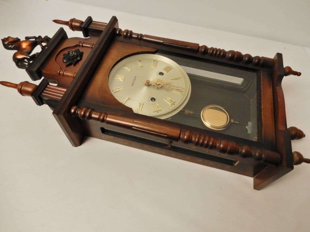 【入手困難 未使用品】アイコウシャ ゼンマイ式振り子時計