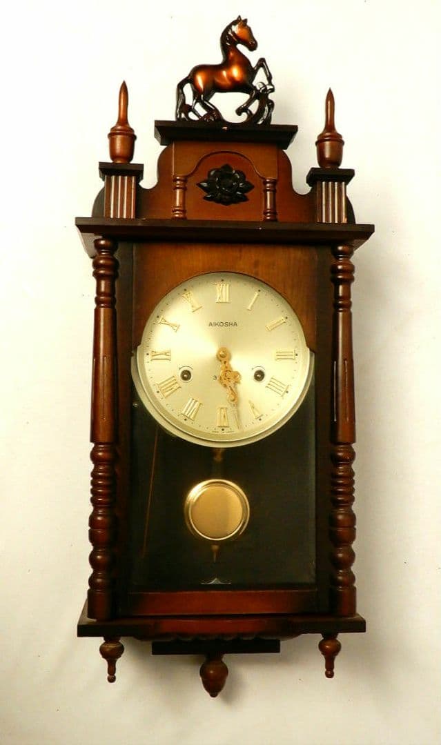 【入手困難 未使用品】アイコウシャ ゼンマイ式振り子時計