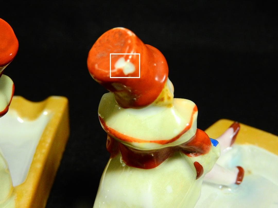 アール デコレディ 楽器を奏でる女性のアッシュトレイ 2個セット No.626