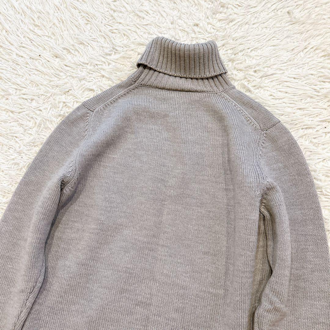 ZANONE タートルネック ニット ライトグレー ミドルゲージ 46