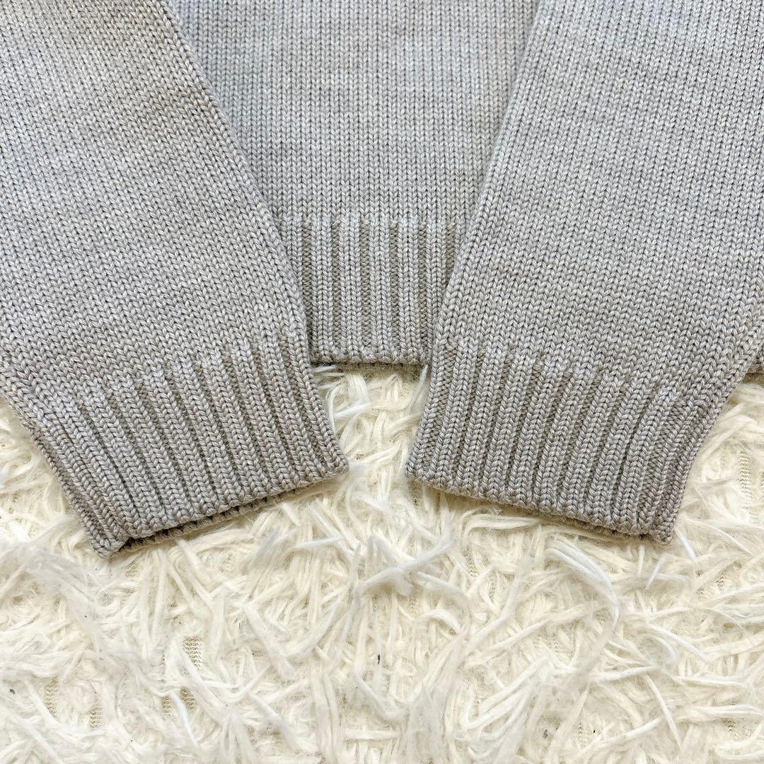 ZANONE タートルネック ニット ライトグレー ミドルゲージ 46