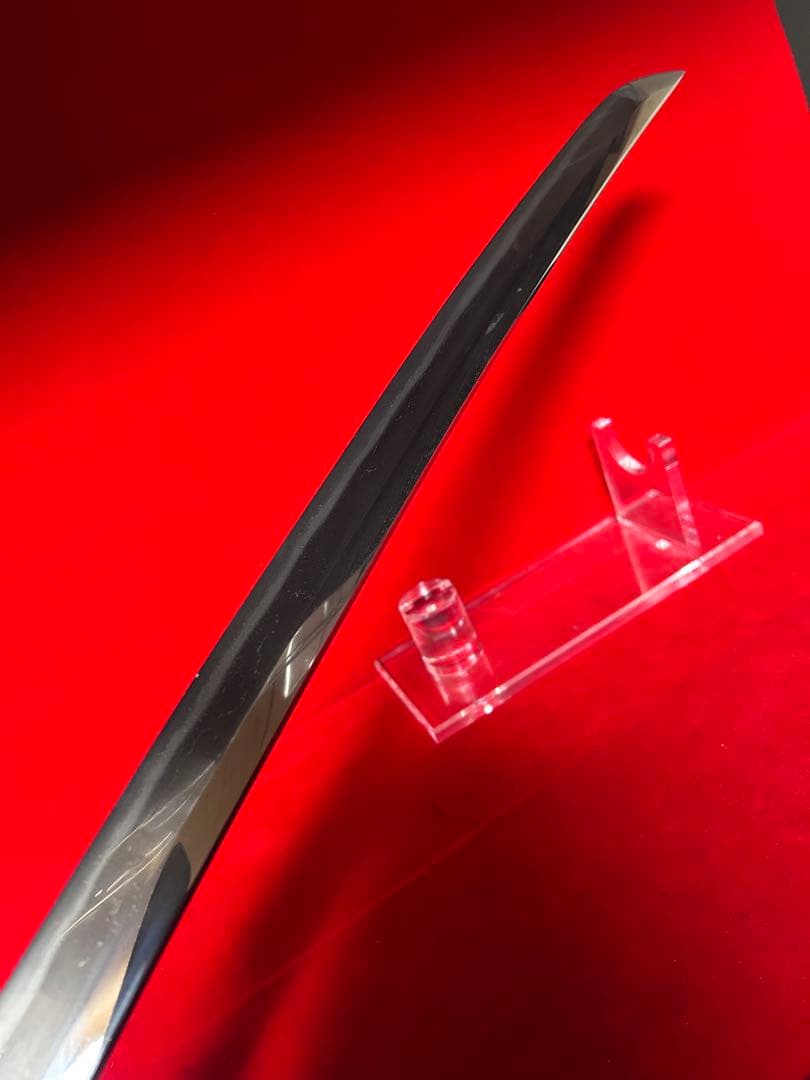 01564 包丁　マグロ包丁　先丸型　両刃　研師仕上げ　刃文綺麗　鞘付　未使用品