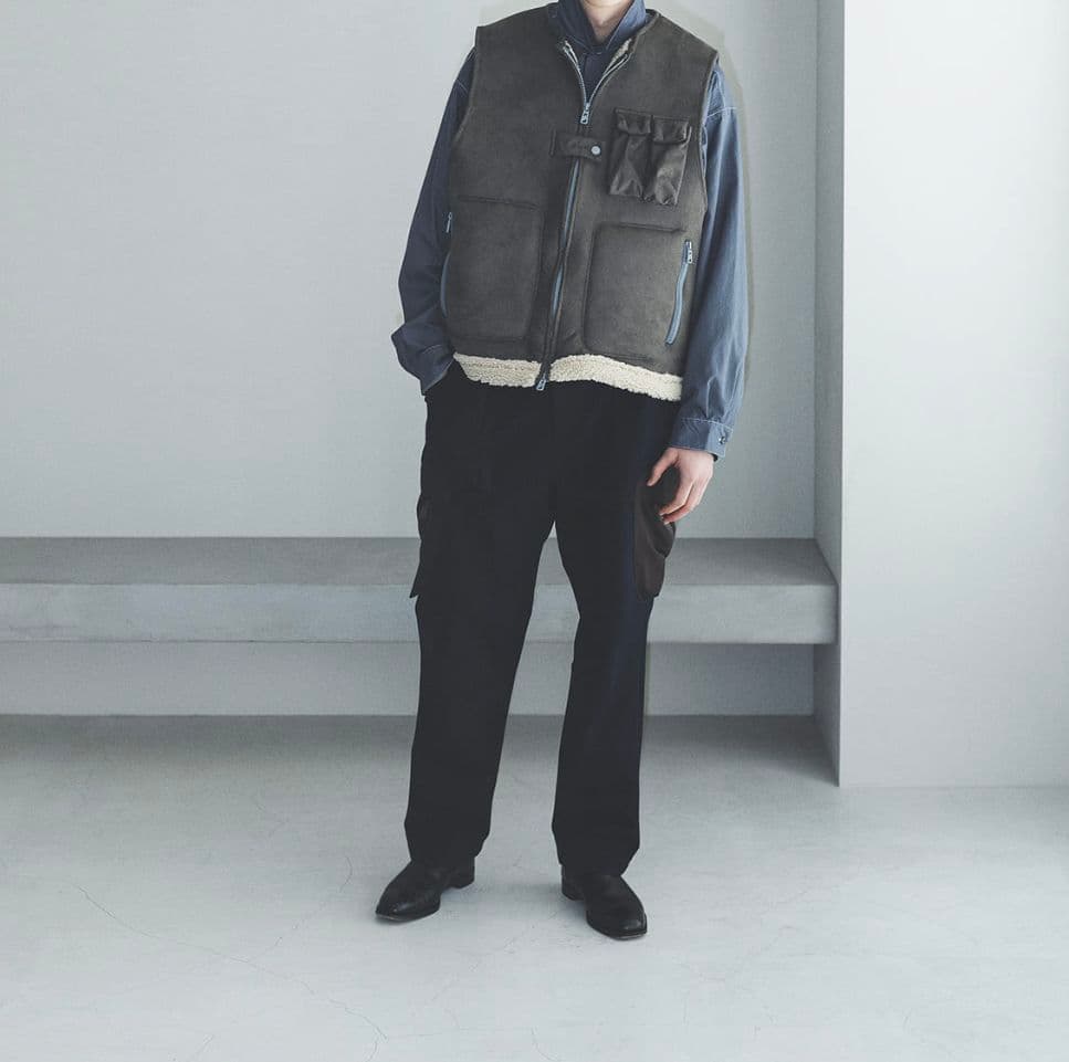 【新品】F/CE. FAUX SHEARLING VEST ムートン Lsize