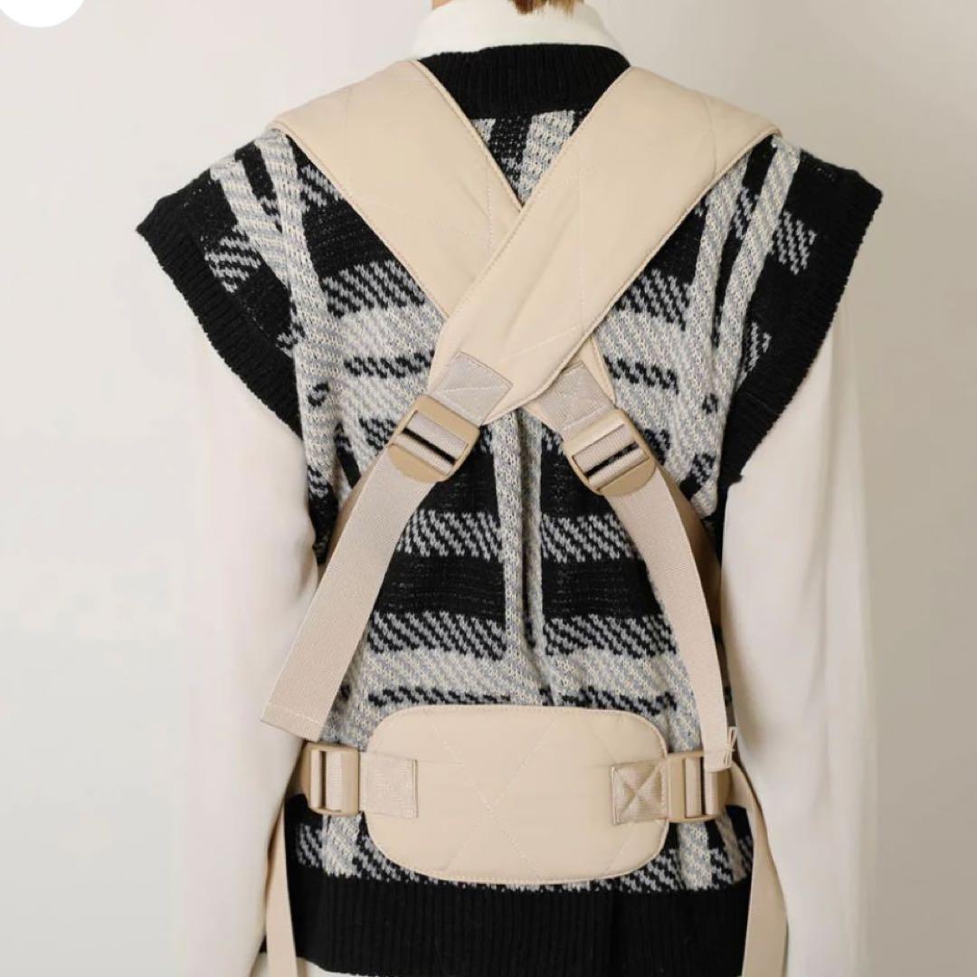 【新品】moncheri キルティングメッシュ付きフロントバッグ★S★チャコール