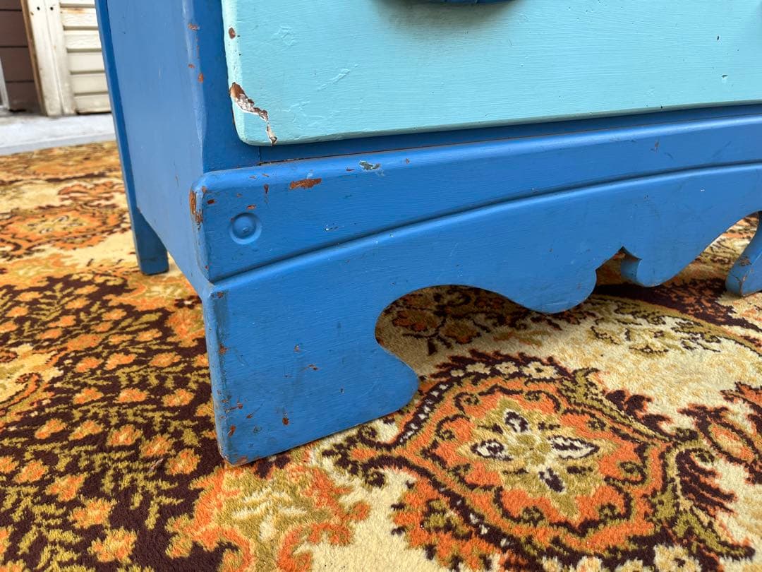 ブルー チェスト インテリア アンティーク ビンテージ ヴィンテージ 箪笥