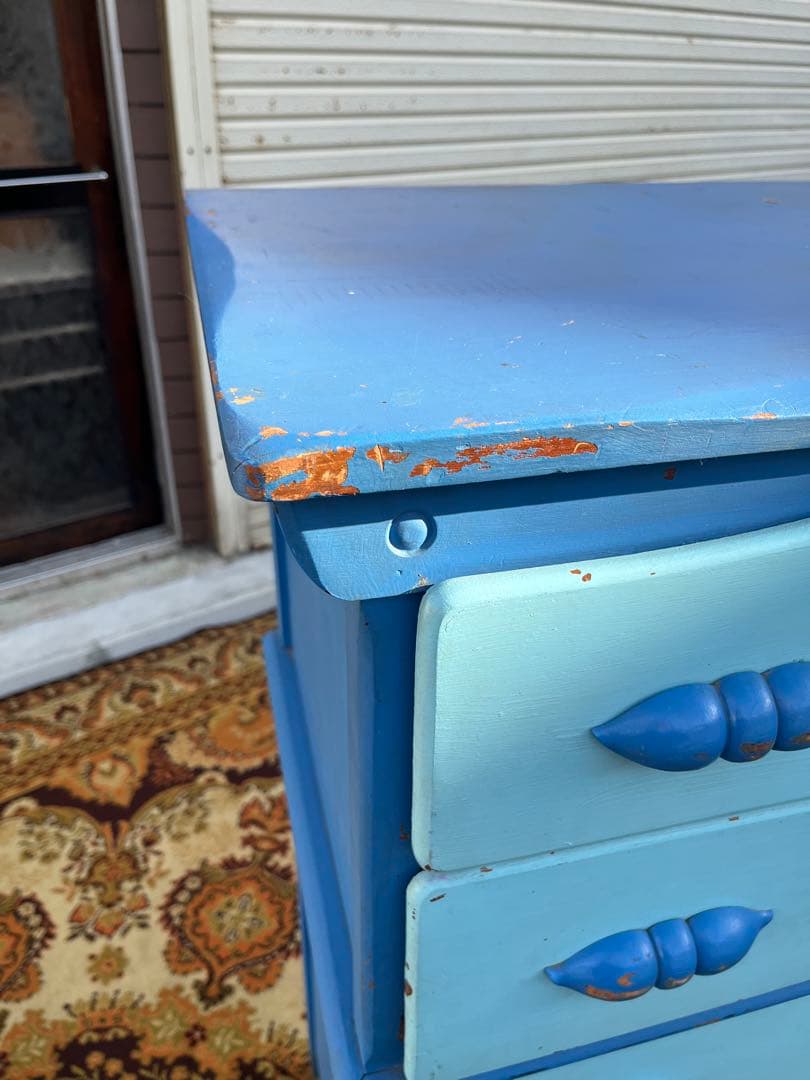 ブルー チェスト インテリア アンティーク ビンテージ ヴィンテージ 箪笥