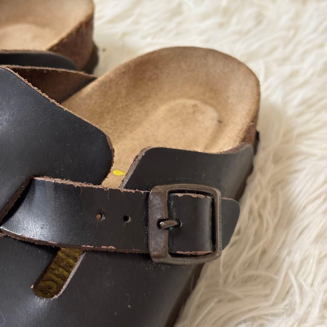 【美品】BIRKENSTOCK ビルケンシュトック　ボストン　レザー　ブラック
