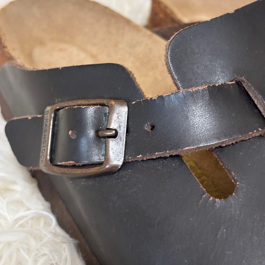 【美品】BIRKENSTOCK ビルケンシュトック　ボストン　レザー　ブラック