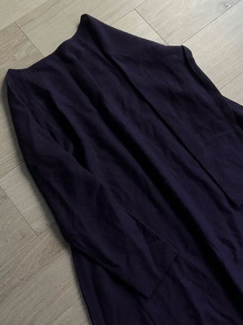 美品 JURGEN LEHL フレアニットワンピース ウール 紫