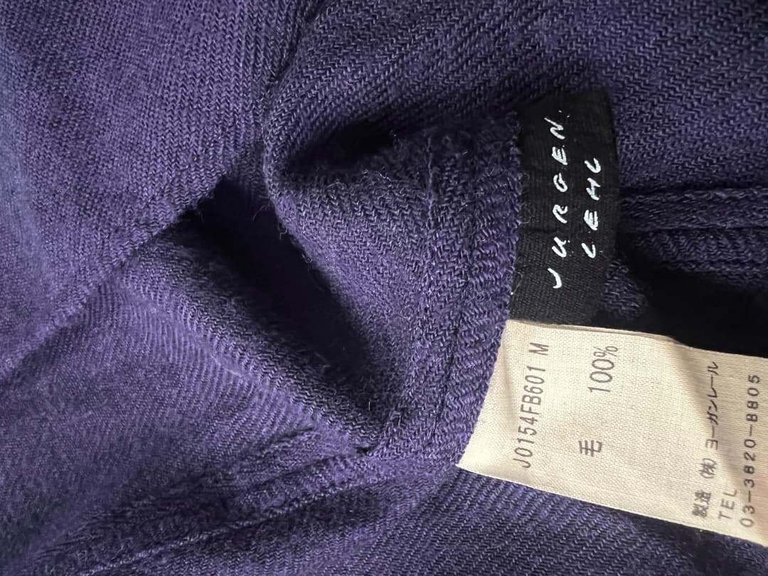 美品 JURGEN LEHL フレアニットワンピース ウール 紫