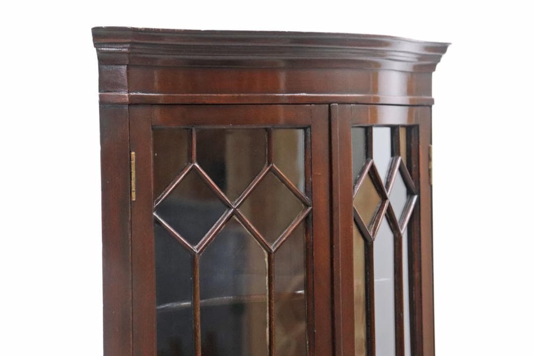 英国 イギリス ヴィンテージ マホガニー クラシカル コーナーキャビネット 収納