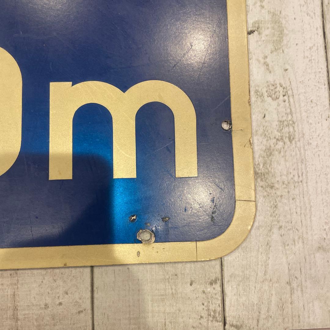 ドイツ　道路標識　警察署2000m 交通看板　アンティーク看板　レトロ看板