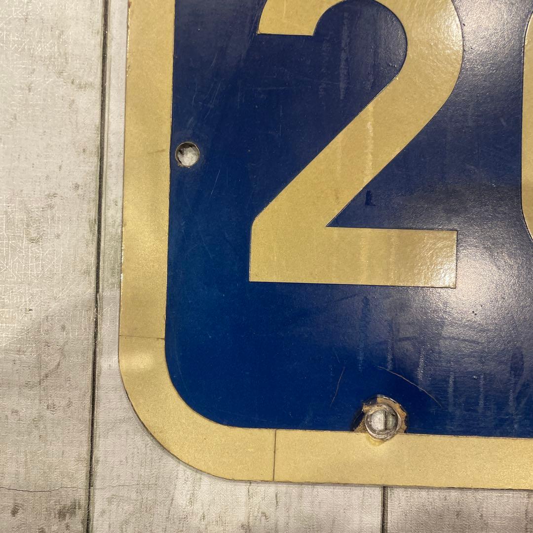 ドイツ　道路標識　警察署2000m 交通看板　アンティーク看板　レトロ看板