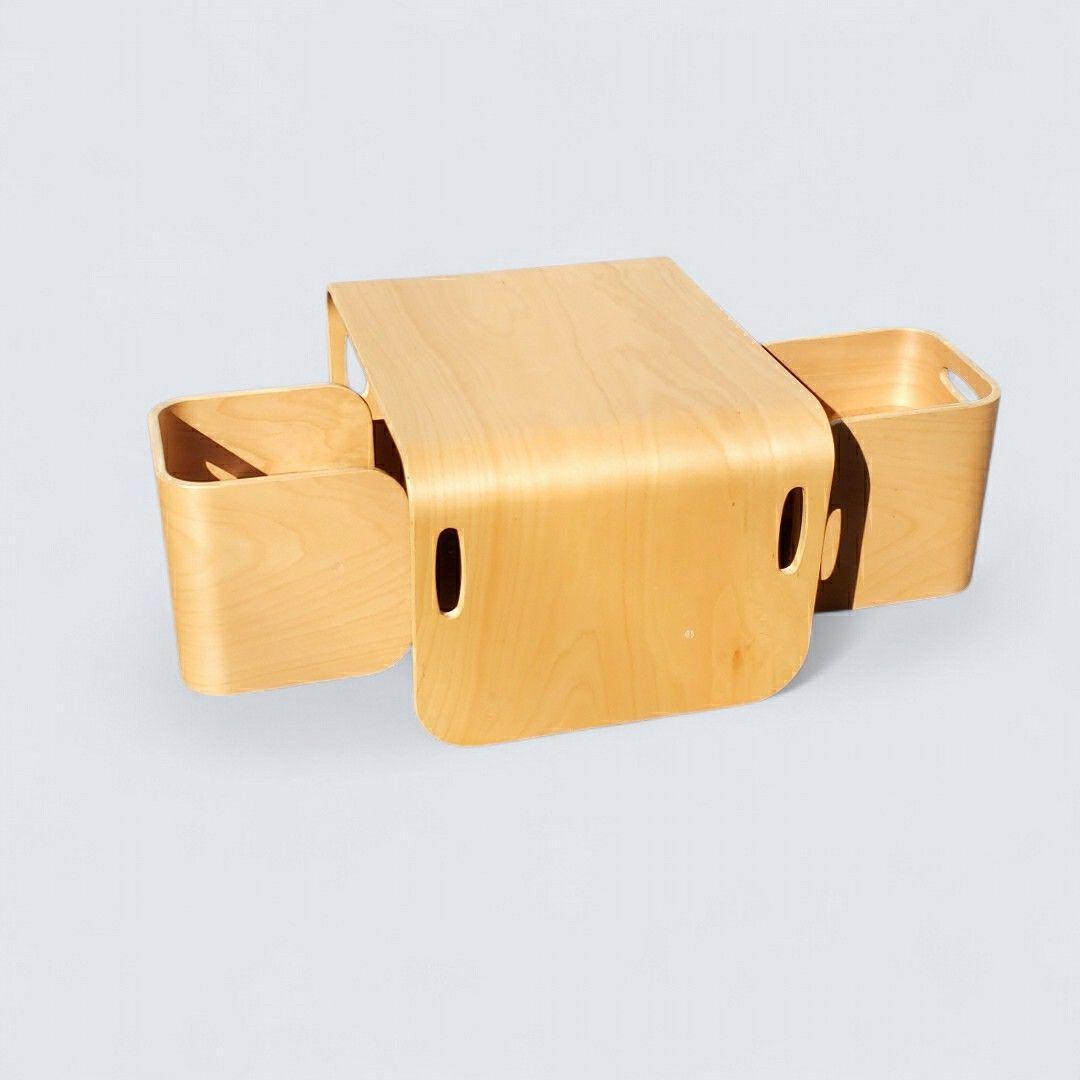 HOPPLEホップル コロコロデスク＆チェア 3点セット ナチュラル