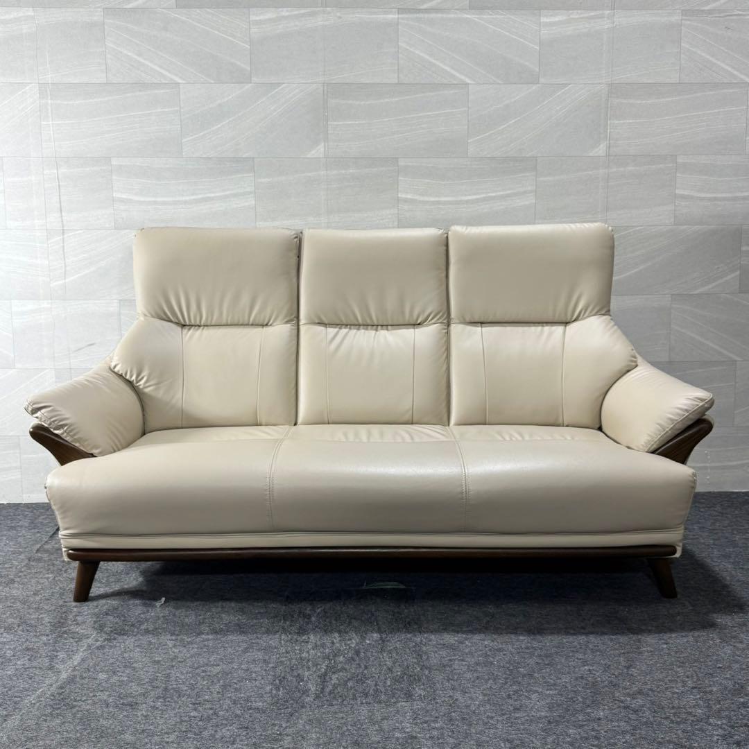 nitori ニトリ 3人用ソファ コウテイ3 革張りソファ d4859