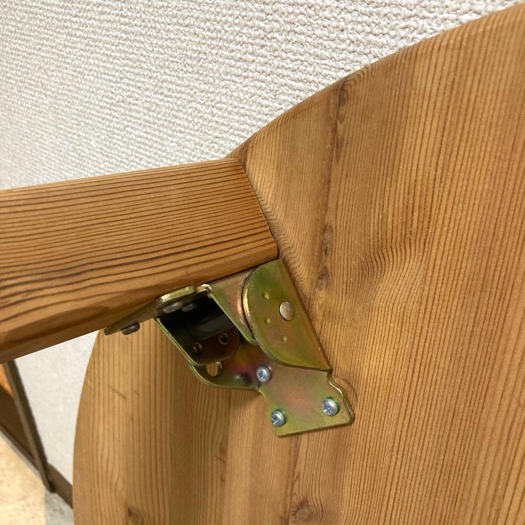 古家具 レトロ 木製 円形ちゃぶ台 折りたたみ式 ローテーブル