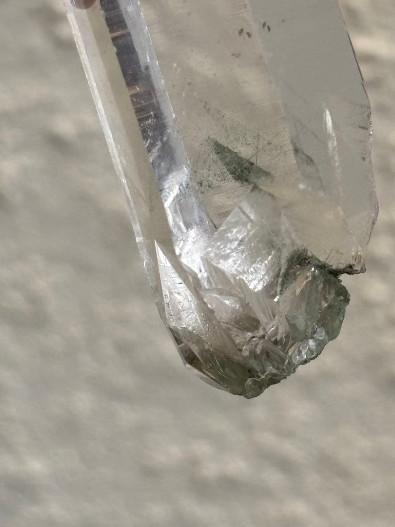 インド　マニハール水晶　グリーンファントム　50g 超透明　トップクオリティ