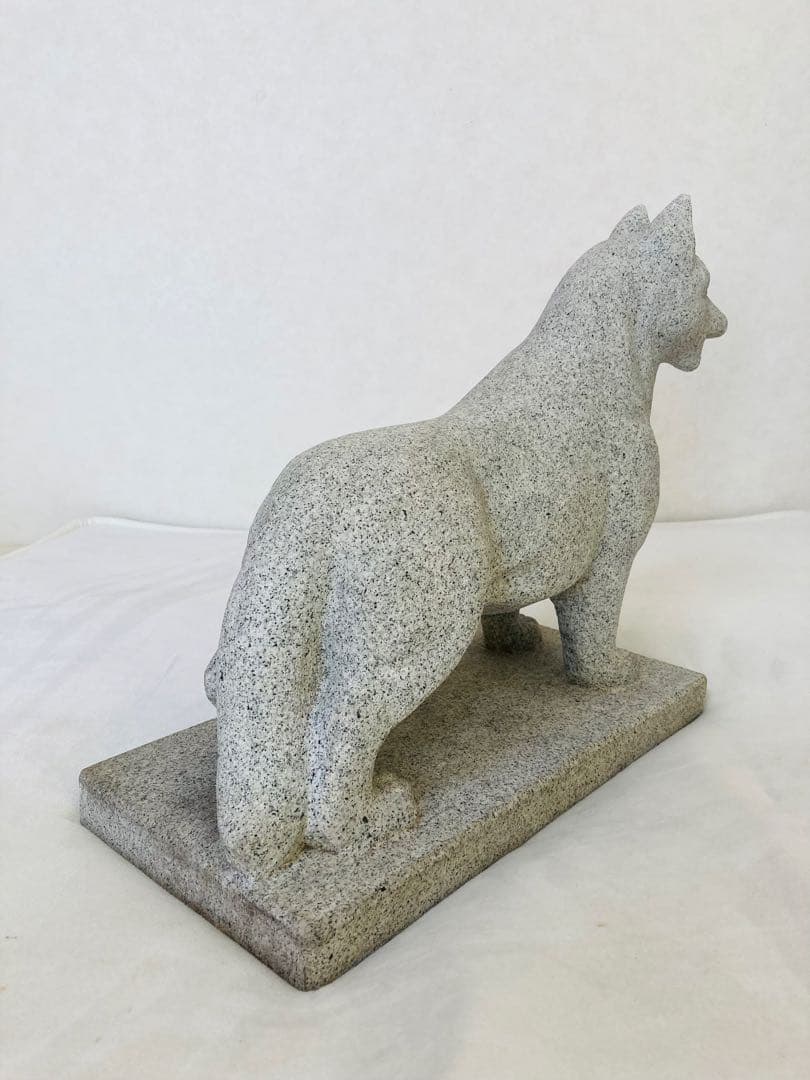 キツネ　狐　お稲荷様　お狐様　石像　白御影石　置物　ご利益　縁起物　商売繁盛