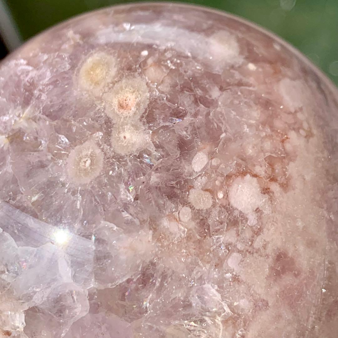 ピンクアメジストフラワーアゲート　大玉　スフィア　8cm ブラジル産