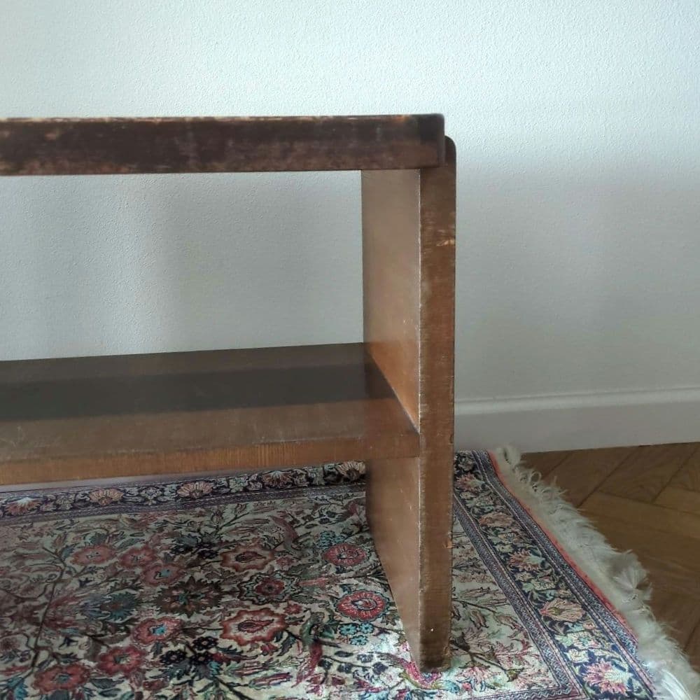 木製　サイドテーブル　テーブル　机　ガラス天板　ガラス