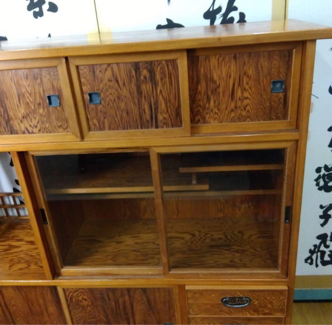 屋久杉 ？昭和レトロ　アンティーク　天然木　茶箪笥　茶棚　飾り棚