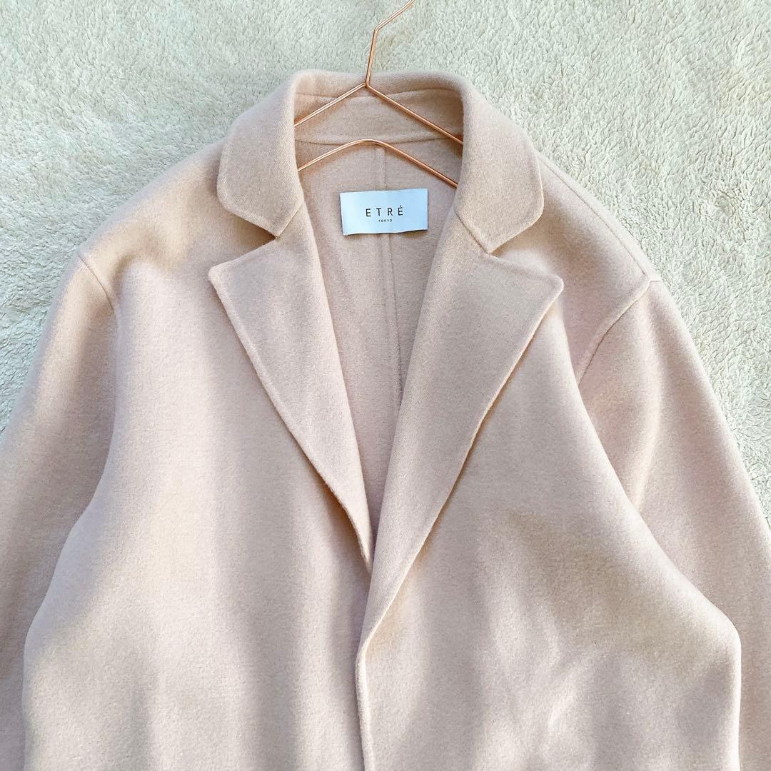 【ETRE TOKYO】美品　エトレトウキョウ　ピンク　ウールラバージャケット