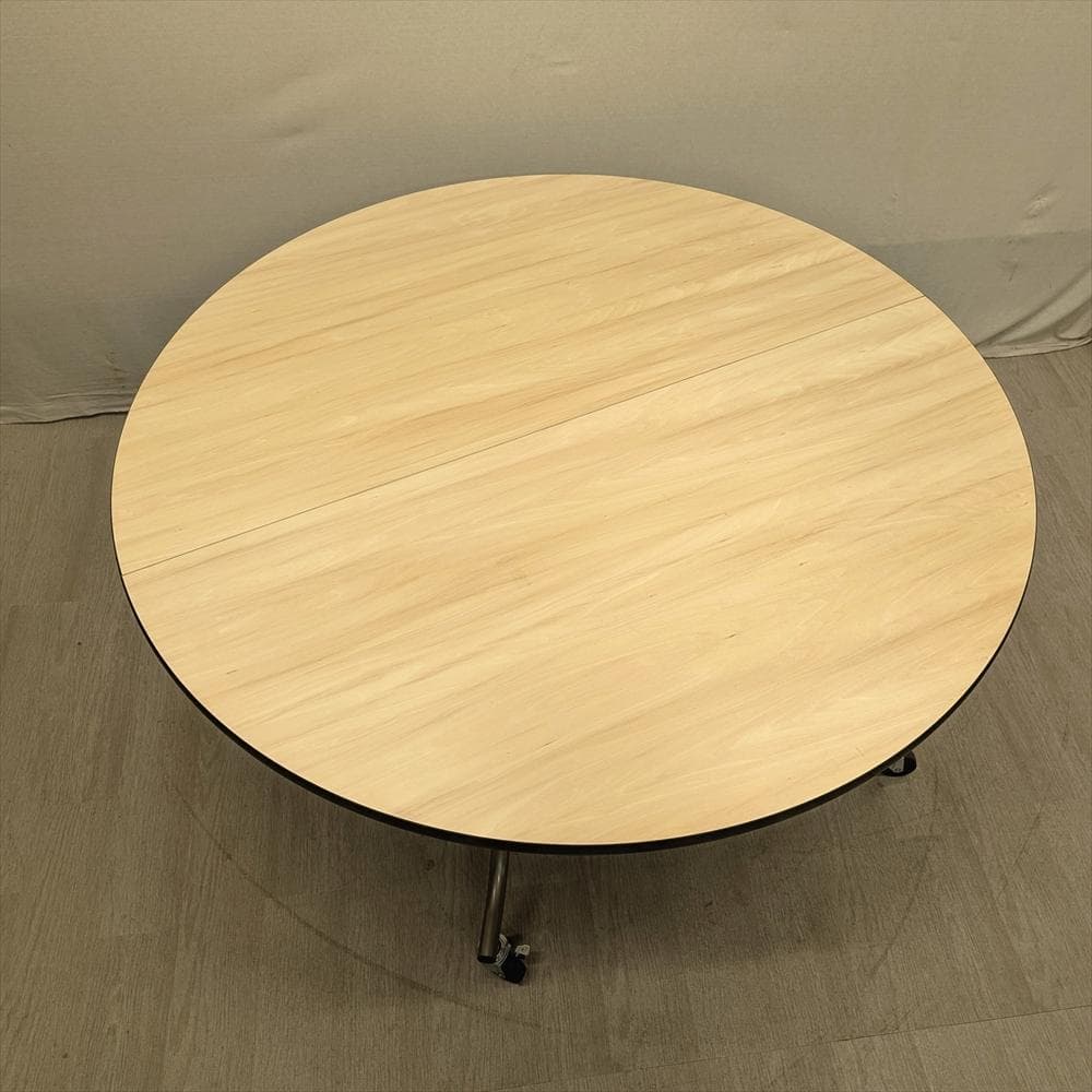 美品　直径150　フライトテーブル　折り畳み　円テーブル　会議　レセプション　C