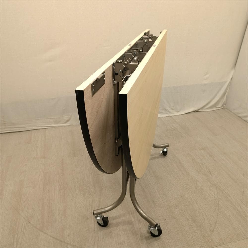 美品　直径150　フライトテーブル　折り畳み　円テーブル　会議　レセプション　C