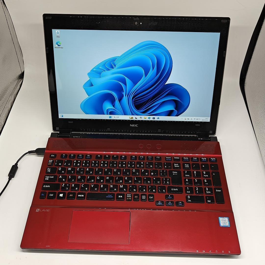 【LAVIE】NS700 高速i7 SSD256GB 16GB レッドノートPC