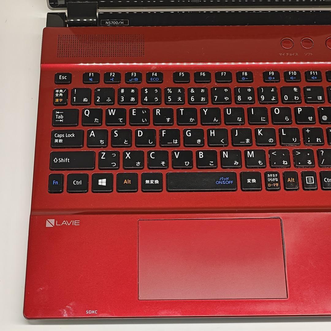 【LAVIE】NS700 高速i7 SSD256GB 16GB レッドノートPC