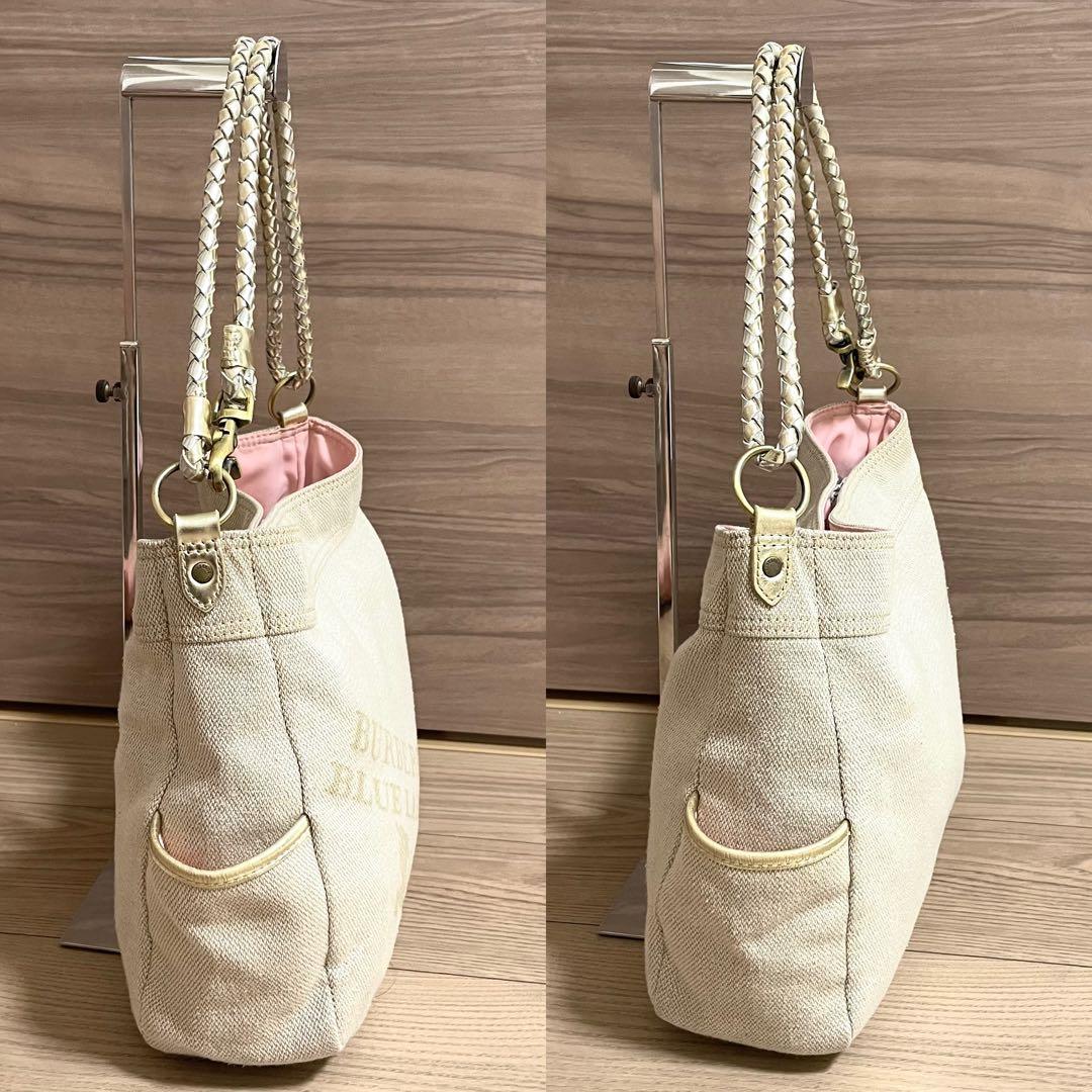 美品/バーバリーブルーレーベル　ハンドバッグ　ショルダーバッグ　デカロゴ