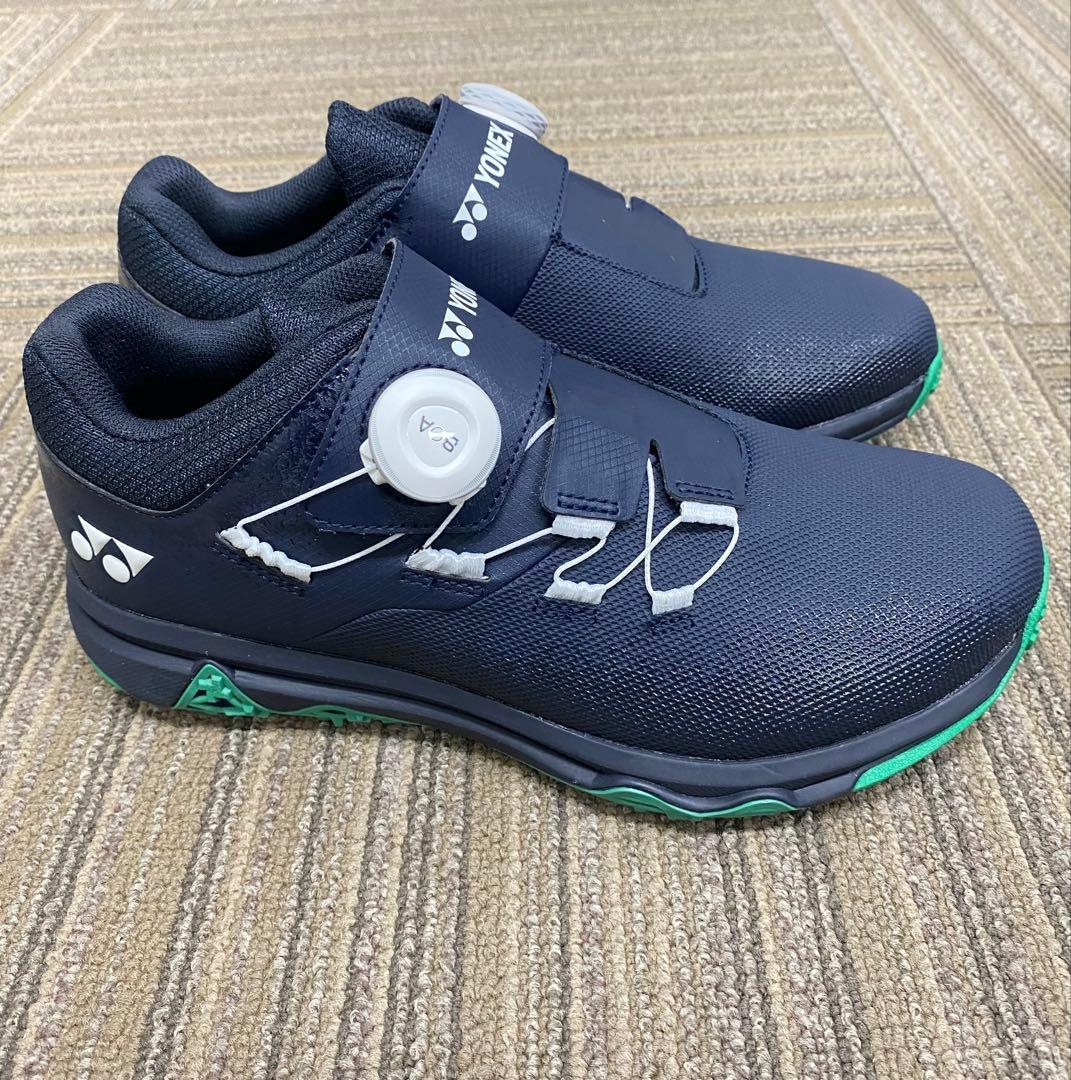 YONEX ゴルフシューズ ネイビー 25センチ パワークッションエアラスメン