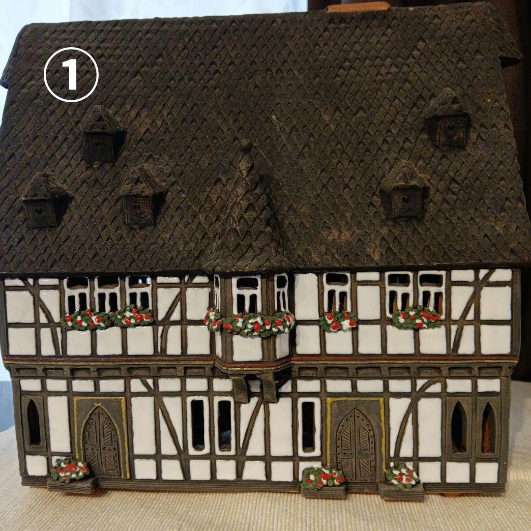 【超メルカリ祭限定】ライト付リトアニアキャンドルハウス3点セット　刻印あり