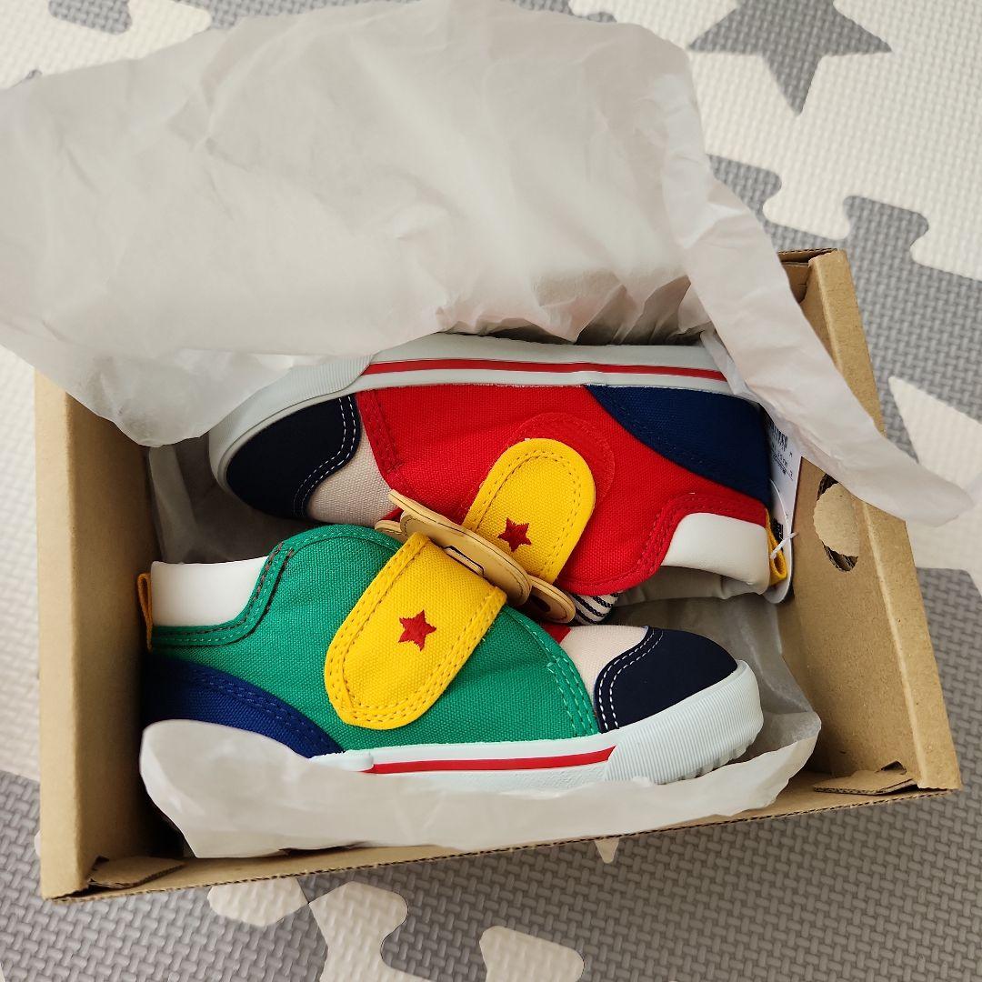 【新品•タグ付き】　ミキハウス　スニーカー マルチカラー 15cm