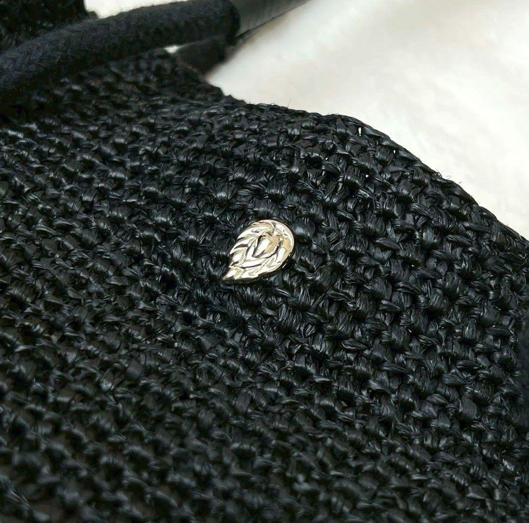 ヘレンカミンスキー　バッグ ハンドバッグ　ストロー　かご　ブラック