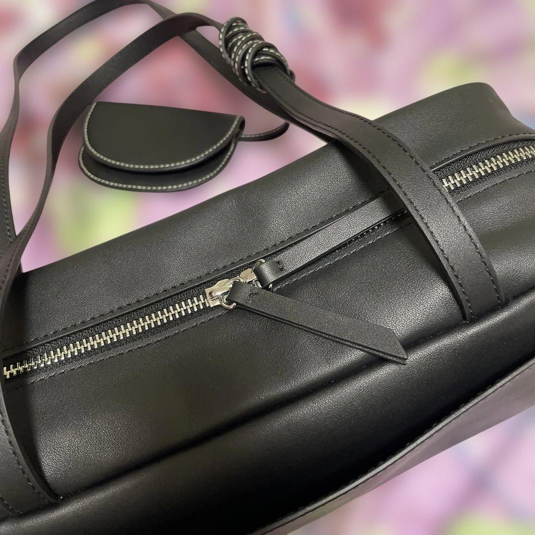 etretokyo オープンポケットレザーボストン ブラック