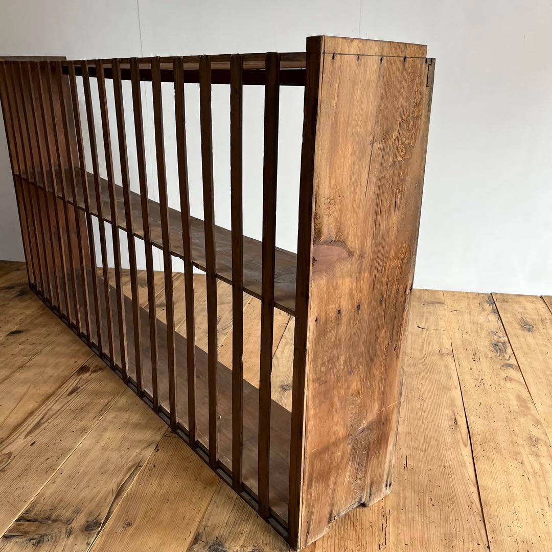 アンティーク オープンラック 大型 木製 無垢材 本棚 食器棚