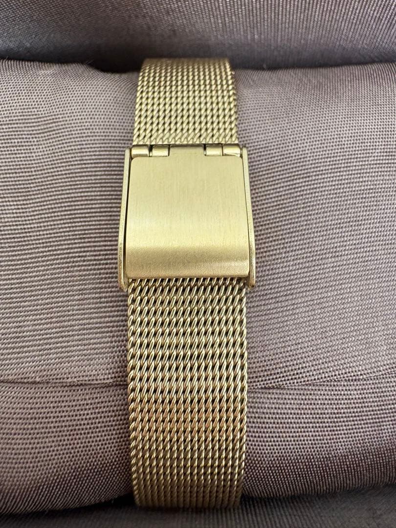 ete ソーラーウォッチ スクエア メッシュベルト(箱、証明書付き)