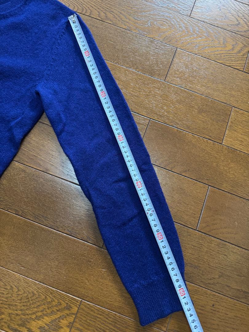 PRADA アルパカ クルーネックニット ブルー サイズ46