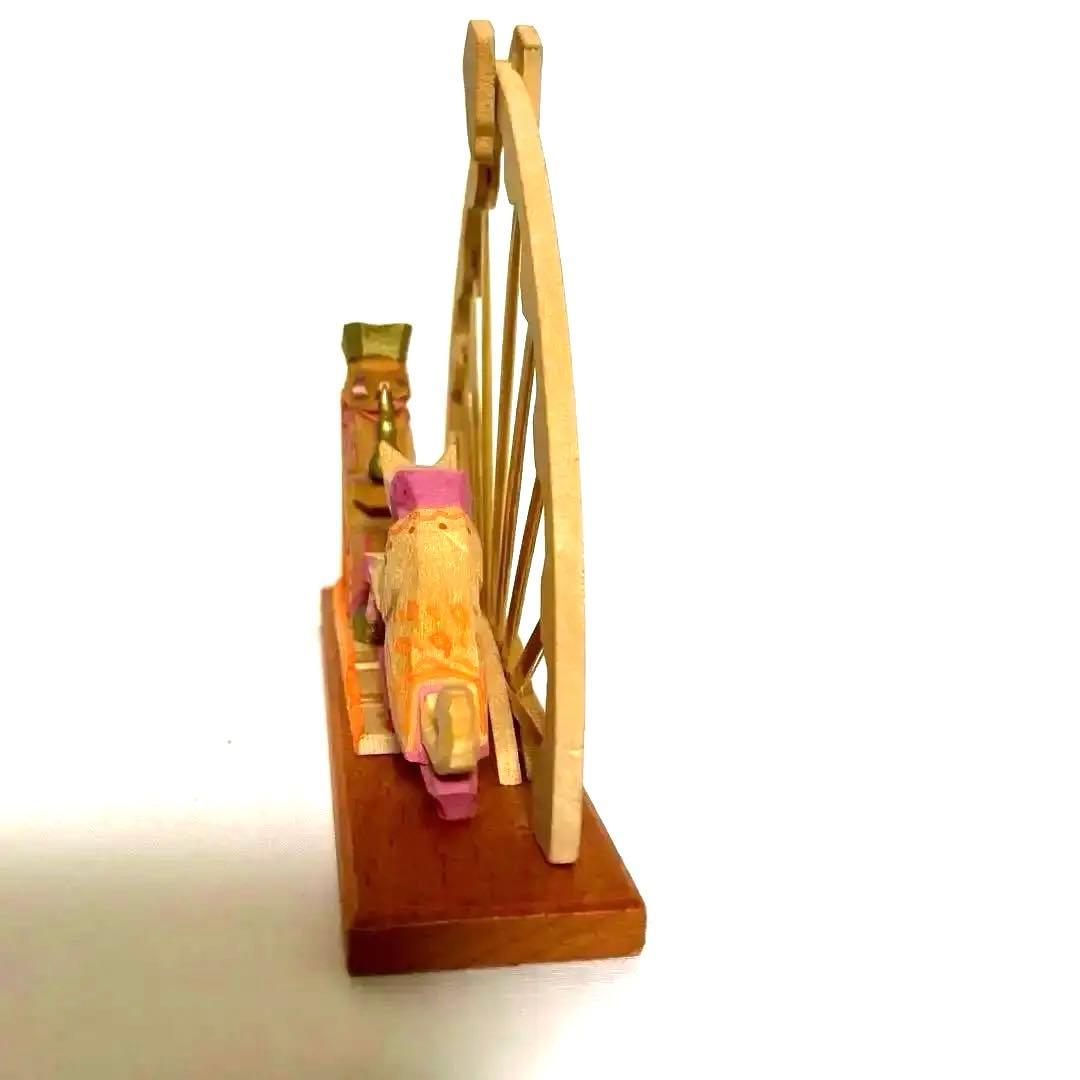 ドイツ製　ザイフェン　エルツ　木彫りの置物　王様と犬　オブジェ　クリスマス　貴重