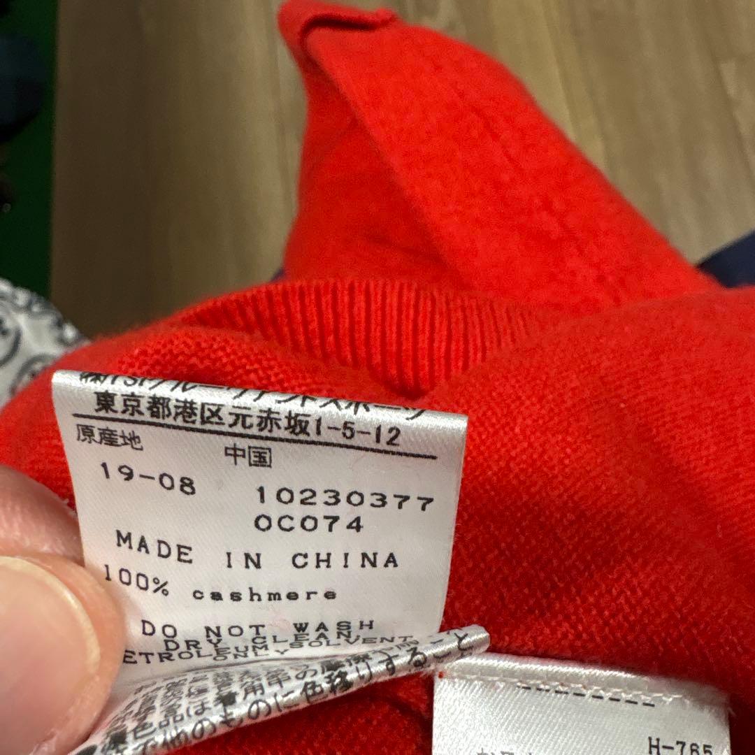 【美品】パーリーゲイツ カシミヤ100% 赤 セーター