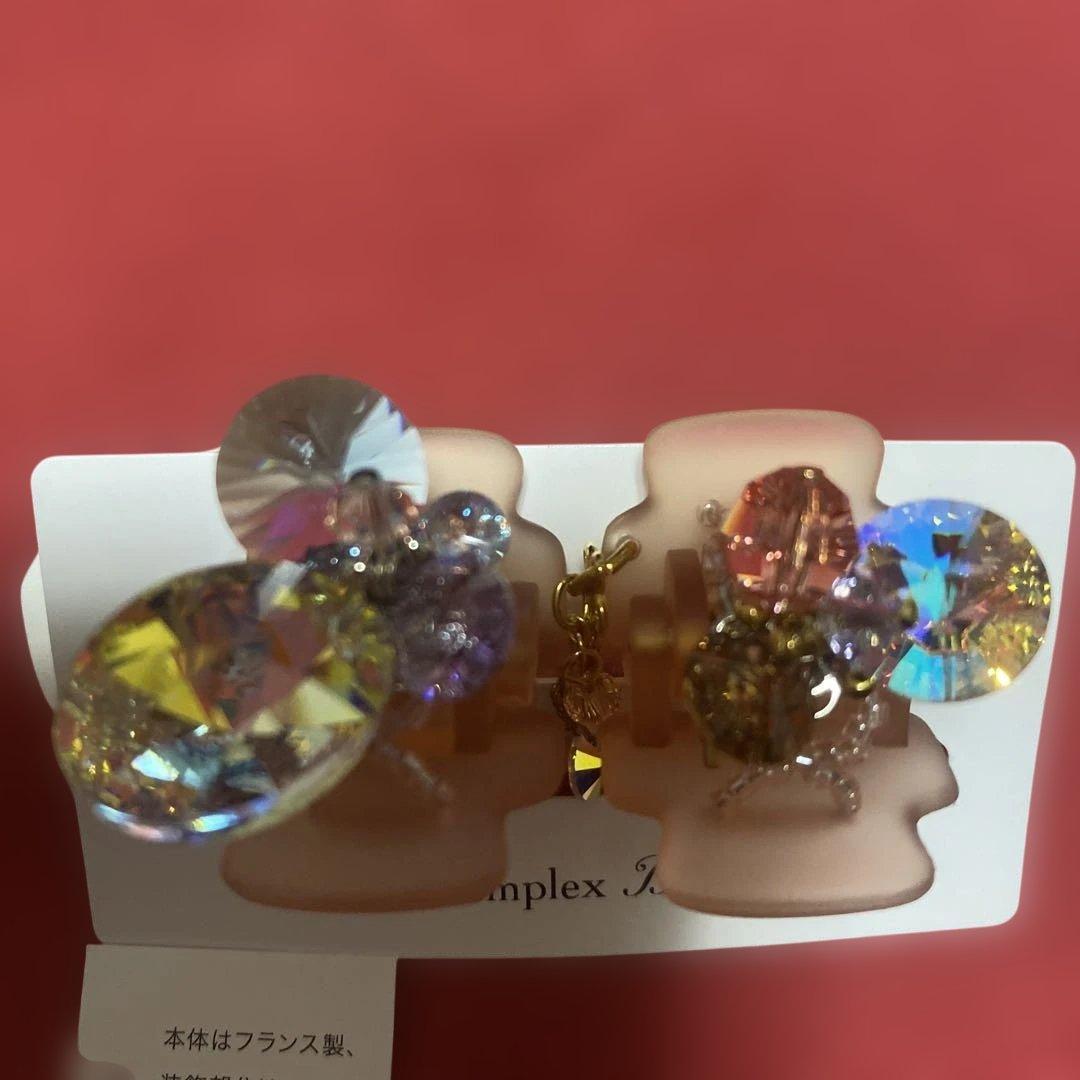Complex Biz 多色クリスタルヘアクリップ新品未使用