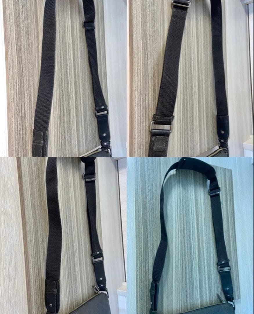 GUCCI ショルダーバッグ　GG スプリーム　ブラック　レザー　メンズ　斜掛