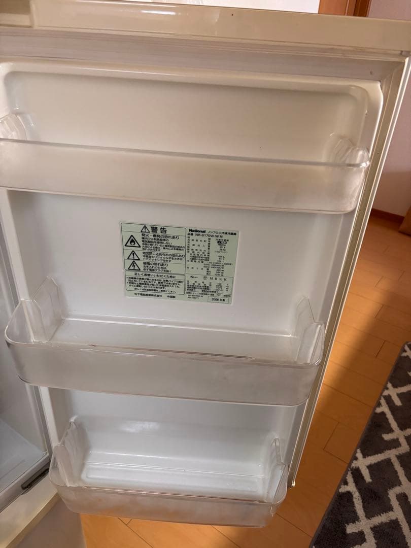 ナショナル（Panasonic） NR-B170WS 冷凍冷蔵庫 168L
