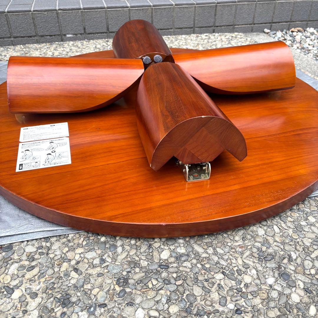 【良品】昭和レトロ 木製円卓 折りたたみテーブル ちゃぶ台 ラウンドテーブル
